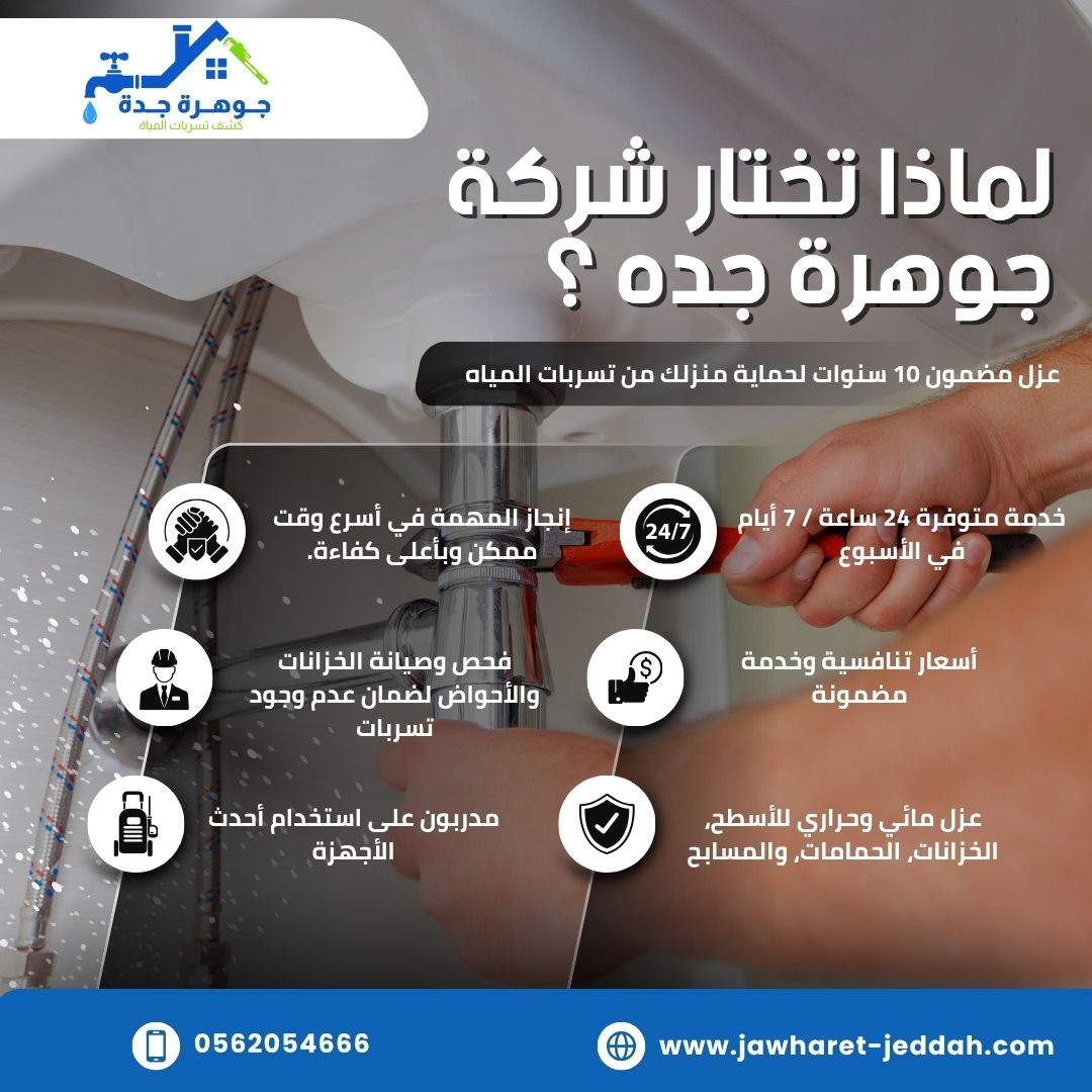 فحص مواسير المياه بجدة 0562054666 | شركة جوهرة جدة